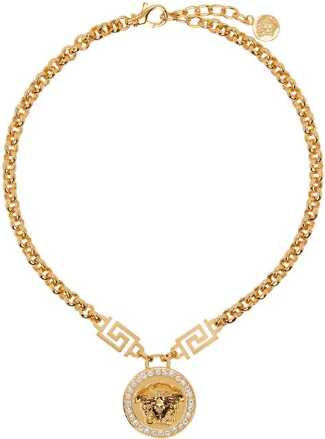 versace medusa anhänger gold|Versace: Gold 'La Medusa' Necklace .